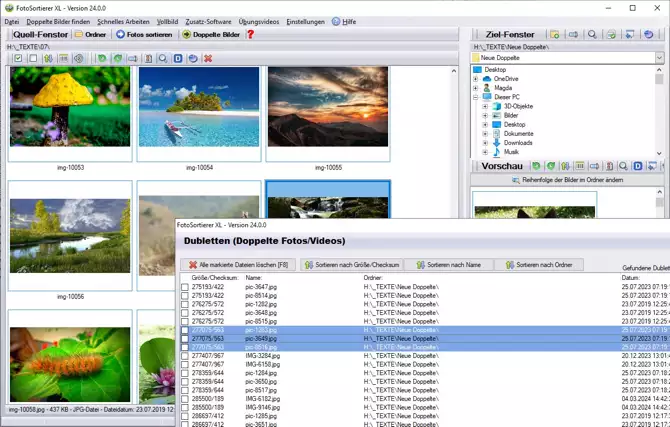 Doppelte Bilder finden Software