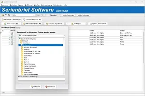 Serienbrief-Software mit Backup-Funktion