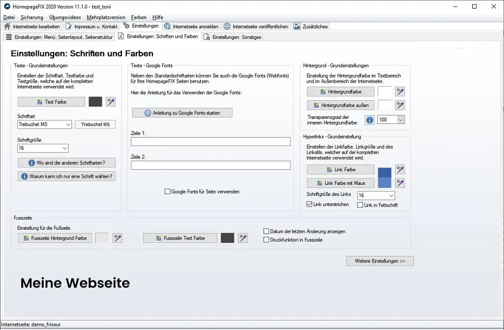 Homepage Software für Unternehmen und Firmen