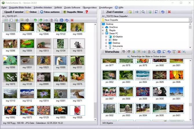 Bilder auf PC sortieren